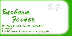 barbara feiner business card